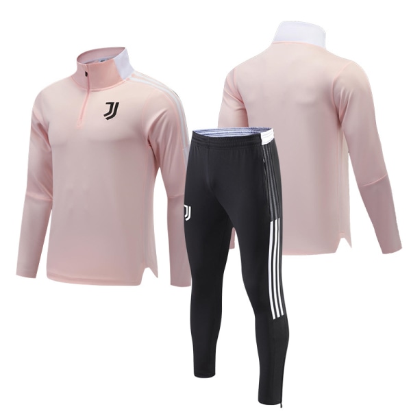 23 ny Juventus fodboldtræningstrøje langærmet voksen stand-up krave halv-lynlås dragt efterår og vinter trøje Juventus 2XL [height: 175-180cm]]