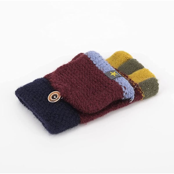 Strikkede Halvfingerhansker Unisex Varme Hansker For Jenter