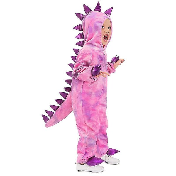 2023 Barn Triceratops Dinosaur kostymer Jenter Gutter Halloween Cosplay Barn Dino Lat som Spill Fest Rollespill Kle opp gaver Pink L