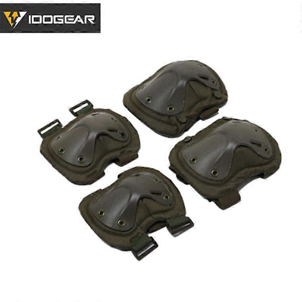 Taktiska Knäskydd & Armbågsskydd Set Knäskydd Airsoft Jakt Knä Armbågsskydd 6914