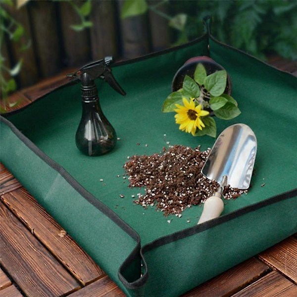 Omplantningsmåtte til indendørs planteomplantning og kontrol med spild, 109 x 74 cm vandtæt plantepotte