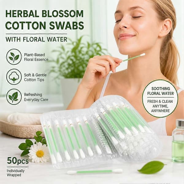 Blomvatten Bomullspinnar - 50 st Bärbara Myggbettslindrande Pinnar 100pcs