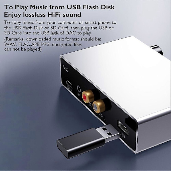 USB Hovedtelefonforstærker I510b Hifi Decoder Understøtter U Disk Lossless Afspilning Tilsluttet Forstærker Bluetooth