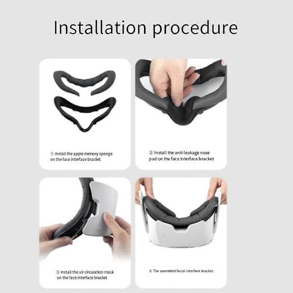 Tilbehør Blackout Luftcirkulation Lindring Dug Quest2 Maske VR Tilbehør, A