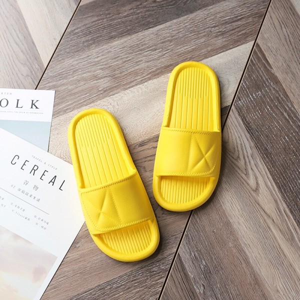 Sommar Dam Enfärgad Mjuk Sula Badrumstofflor Inomhus Halkfria Hemmaskor 038 Yellow 42-43