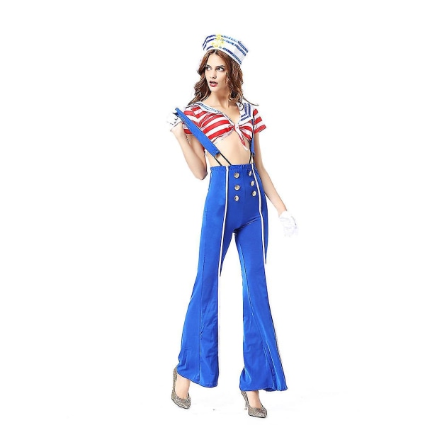 Halloween Remmar Flottuniform Frestelse Sjömansdräkt Marin Kostym För Cosplay Kostym Filmkläder