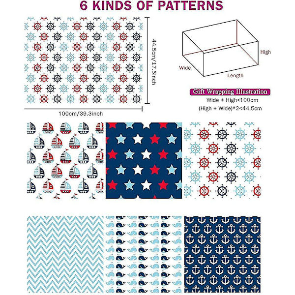Presentpapper Ark Jul Kraftpapper 1 Rulle Innehåller 8