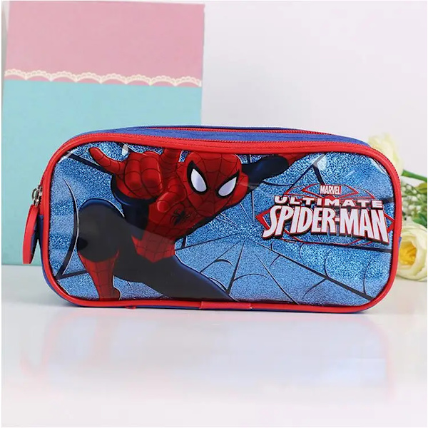 Spider-Man Barnskolväska Disney Frozen Elsa Princess Ryggsäck 3 Delar/Set Förskola Tecknad Skolväska only pencil bag12