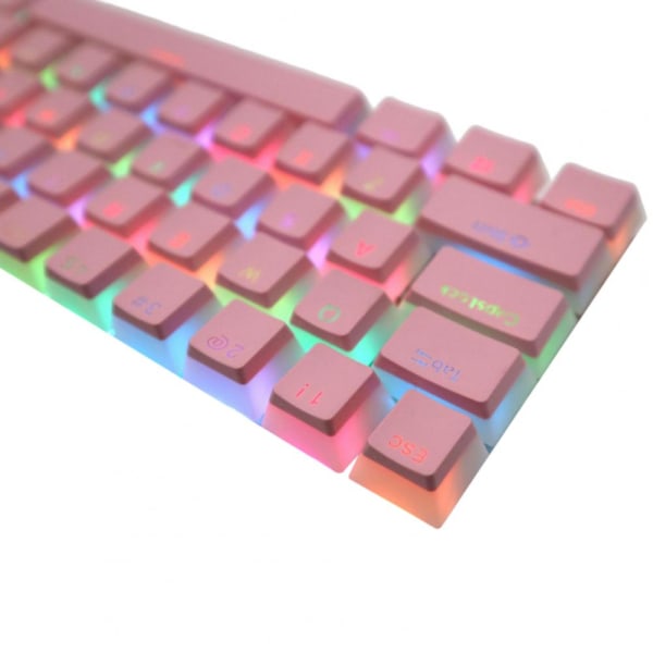 PBT104 Tangentbordstangent Tvåfärgad Genomskinlig Glitterpulver Snabb Respons Tillbehörsbyte I
