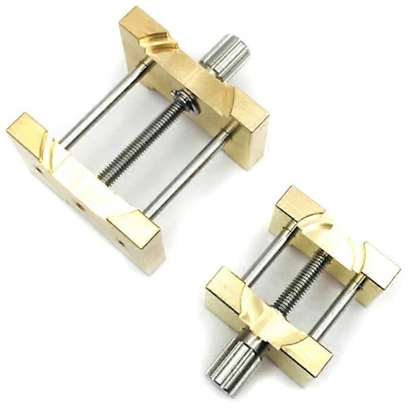 2 stk. messing urverkholder, fast base, multifunksjon for urmaker, urklemme, urreparasjon