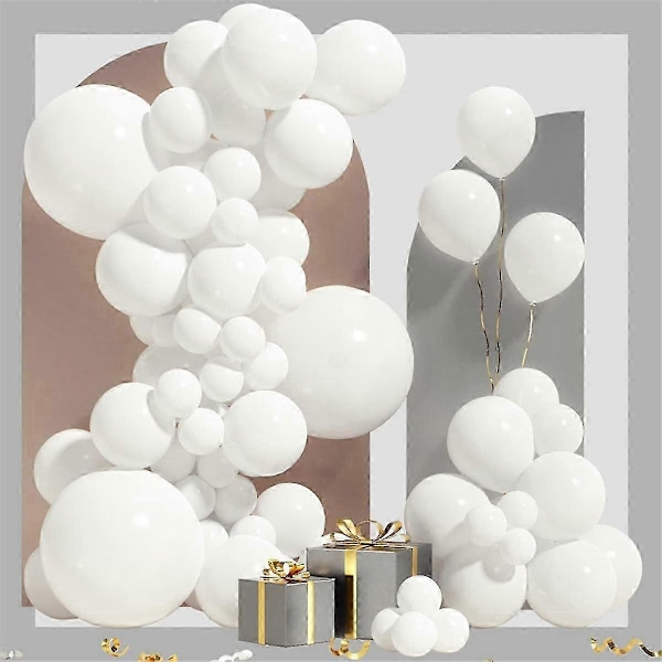 Hvid Ballonbue Sæt Hvide Latex Balloner Ballonkranse Forsyninger