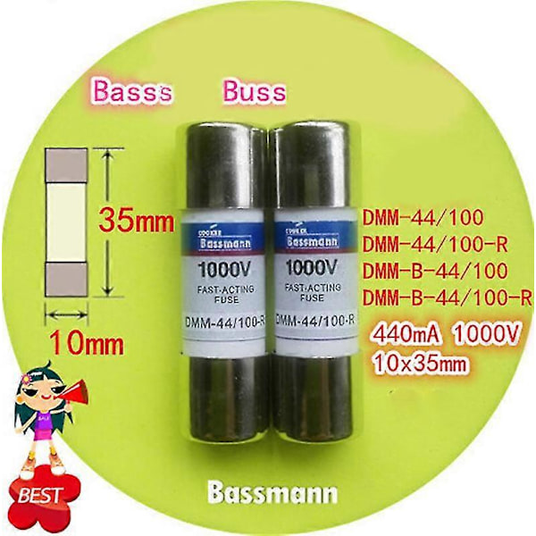 Dmm-44/100-r Dmm-b-44/100-r 400ma 1000v Sikring Oem God Kvalitet Til 10*35mm