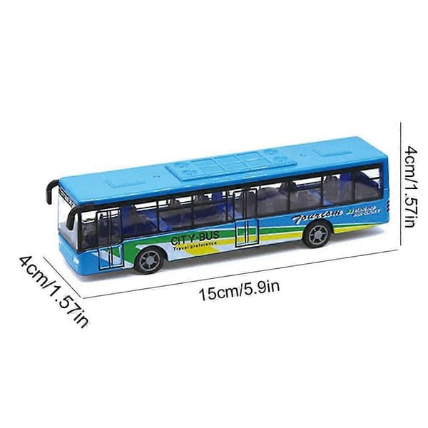 Legetøjsbus Træk Tilbage Legetøj Trykstøbte Biler Legetøjsbus Legetøjsmodel 15CM/ R6T8