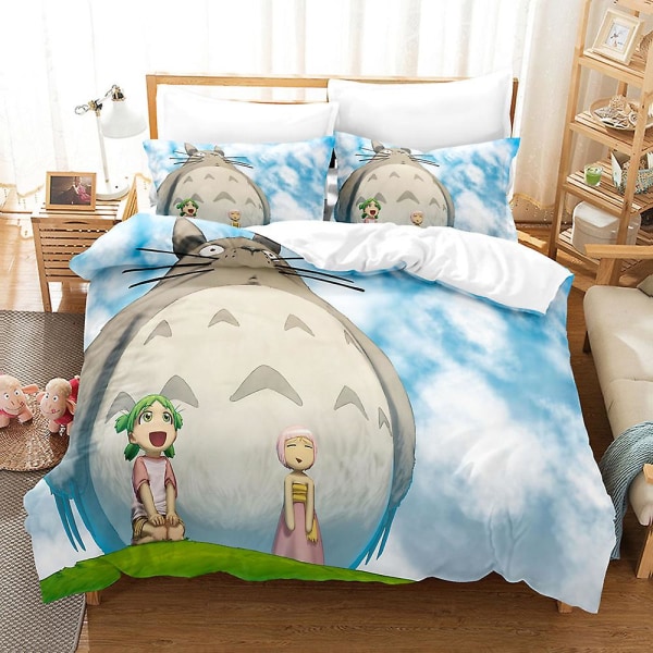 M1 Naapurini Totoro 3D- printed vuodevaatteet set Cover Cover Tyynyliina Lasten Lahja US QUEEN 228x228cm
