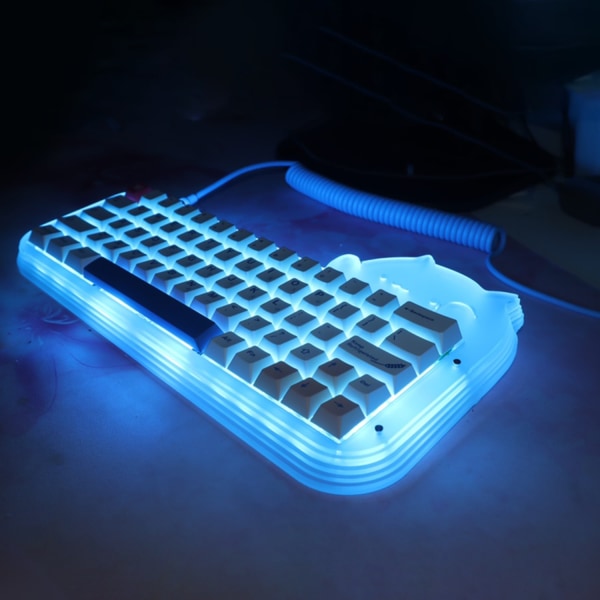 Sött Katt Trådbundet Mekaniskt Tangentbord DIY Kit 64 Tangenter Hot-Swappable RGB Belysningseffekt Pencil