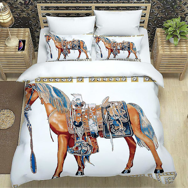 Retro Tegneserie Sengesett i fire deler, Laken, Dynetrekk og Putetrekk Q A US 173x218cm