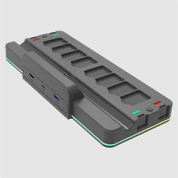 Bærbar Switch -Kompatibel Videokonverter Base med 8 Spillekort Slots USB3.0 OLED Switch