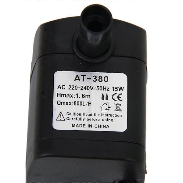 AC 220-240V 15W Undervandspumpe Vandpumpe Fontæne Dammepumpe Akvarium EU Stik