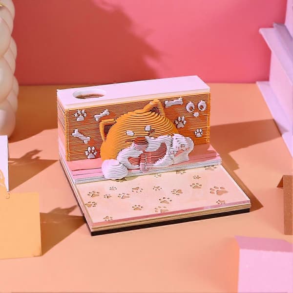 3D Skrivebordsnotesblok Riv af Kalender Note Sød-