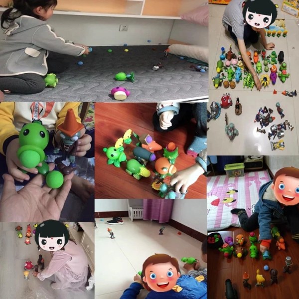 Stora Äkta Plants vs. Zombie Leksaker 2 Komplett Uppsättning Pojkar Mjuka Silikon Anime Figur Barn Dockor Jul Födelsedagspresenter F No box