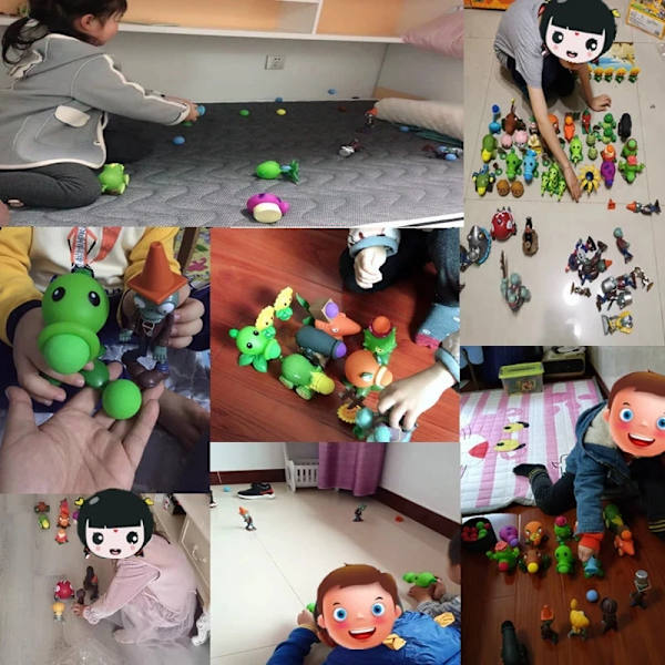 Stora Äkta Plants vs. Zombie Leksaker 2 Komplett Uppsättning Pojkar Mjuka Silikon Anime Figur Barn Dockor Jul Födelsedagspresenter I No Box