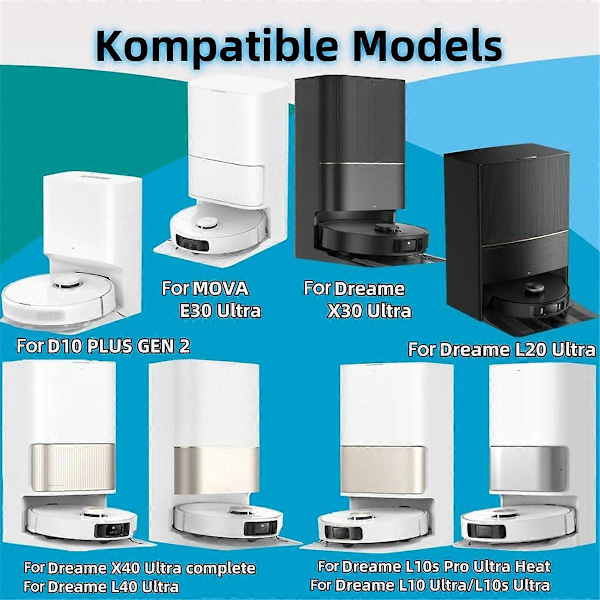 For Dreame D10 Plus Gen 2/L10s Ultra Gen 2/L40 Ultra /X40 Ultra Støvsuger Engangs Støvposer