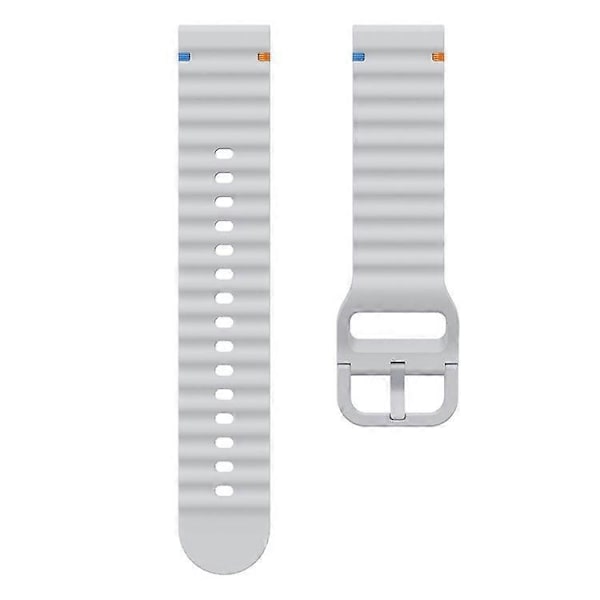 22 mm silikonearmbånd kompatibelt med Xiaomi Watch S4 Sport / Redmi Watch 5 Active bølgedesign urrem LightGrey