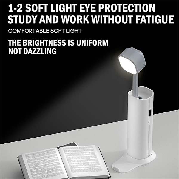 Ladattava lukuvalaisin Taskulamppu Aarre Monitoiminen 800mah Led Korkea Näyttö Silmienhoito D