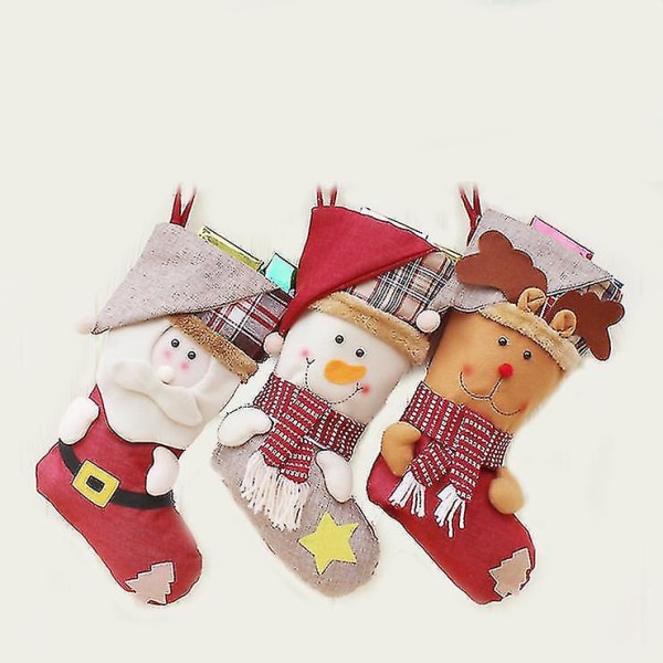 Snögubbe Julstrumpor Festliga Kreativa Dekorationsstrumpor