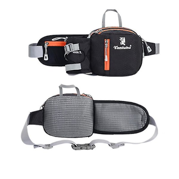 Löpväska Bältesväska Utomhus Marathon Gym Sport Fitness Vattenflaskväska Midjeväska Black