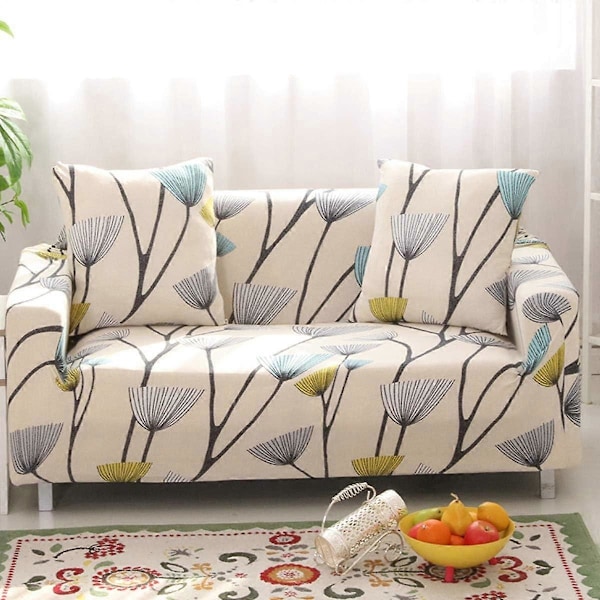Elastiske sofatrekk Stretch sofatrekk Jacquard 2-seters sofatrekk Blomstermønster