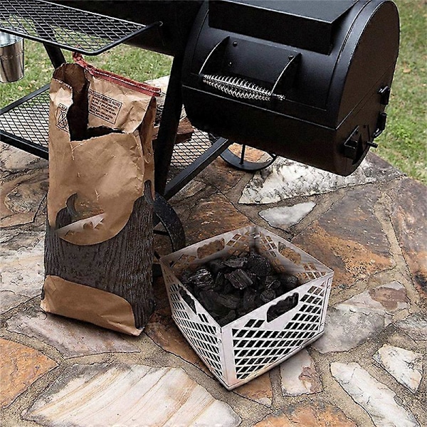 Offset Smoker Kul Firebox Kurv, Sølv Kul Kurv
