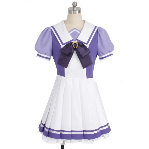 Jockey tjej cos kläder Mejiro McQueen cosplay uniform kvinnlig Tereson Academy uniform anime prestanda uniform short sleeves S