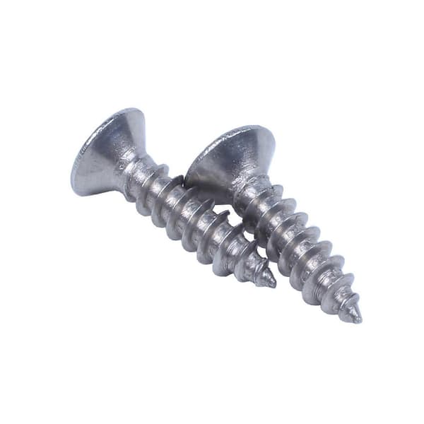 200X Rustfritt Stål Flat Hode Phillips Selvskruende Skrue 12X3mm Sølv