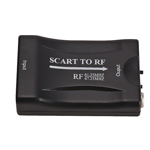 SCART til RF Koaksial Konverter Adapter SCART Digitalt Signal til RF Analogt Signal