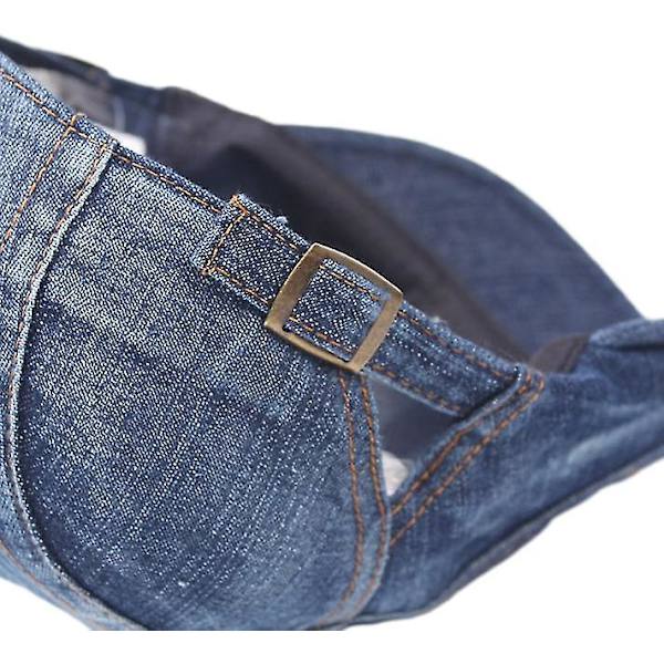 2-pack Denim Basker Hatt Herr Retro Casual Hattar Diagonalrandiga Hattar