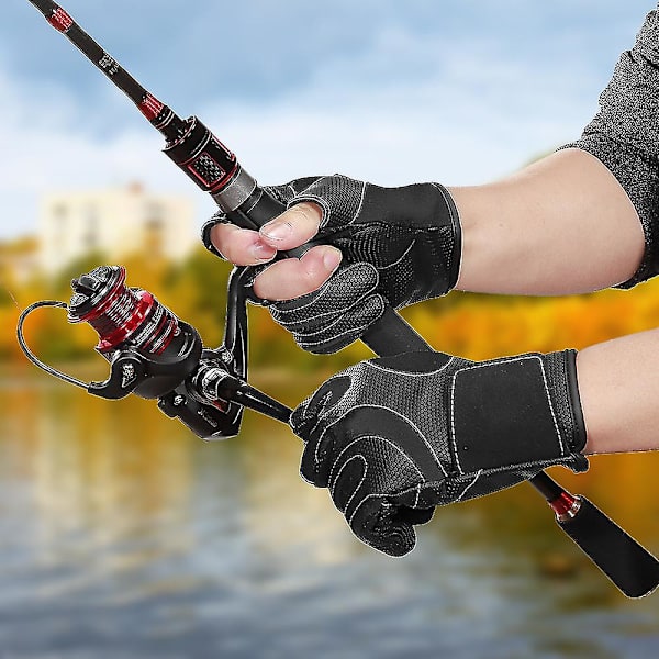 Fiskehandsker - Koldt Vintervejr Herre- og Damefiske S-xl Black L
