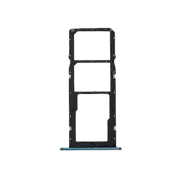 Yhteensopiva Huawei P smart 2021 / Honor 10X Lite OEM Dual SIM -kortti + TF-korttikelkan pidikkeen vaihto (ilman logoa) Blue