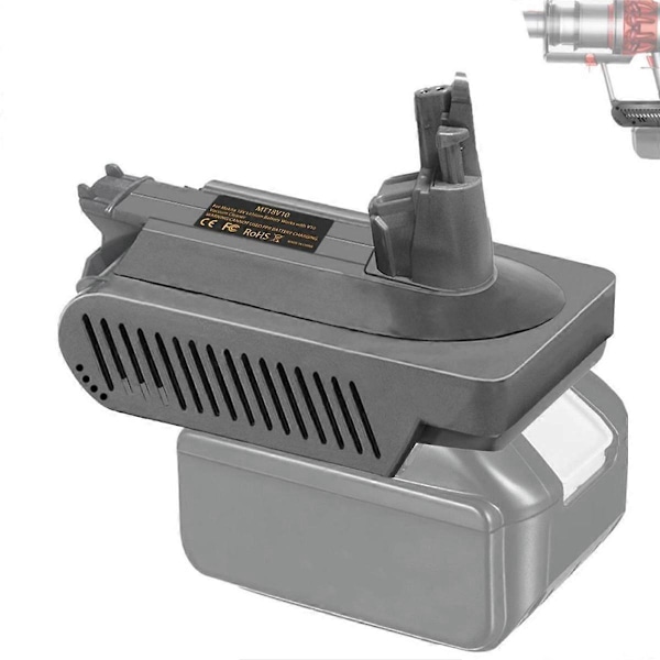 Akkuadapteri 18V Li-Ion akulle, muuntaa V10-imurille MT18V10
