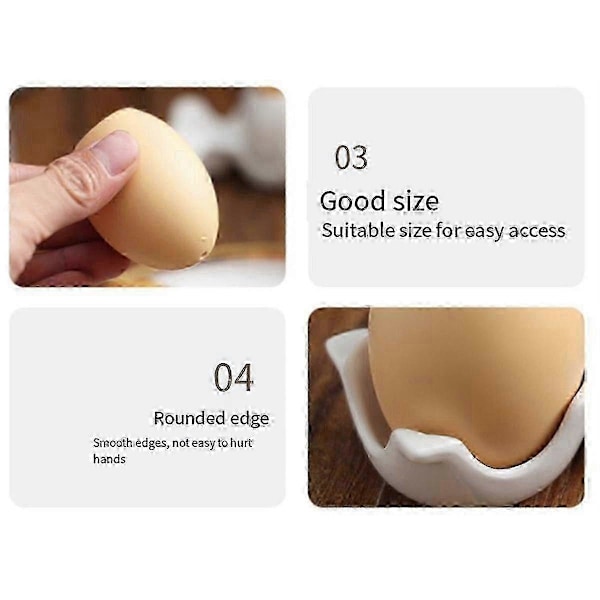 Keramisk salt- og pebersæt, Mini brune æggeformede dryssere med holder i kartondesign