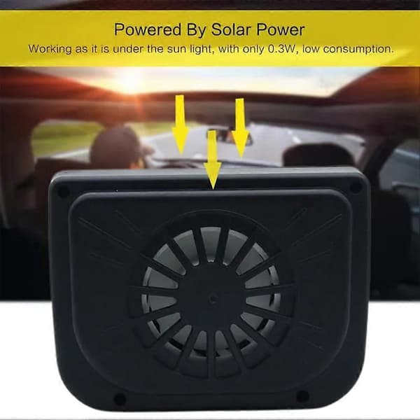 Universal Mini Solar Bil Udstødningsventilator Vindue Forrude Udstødningsport Udstødning B