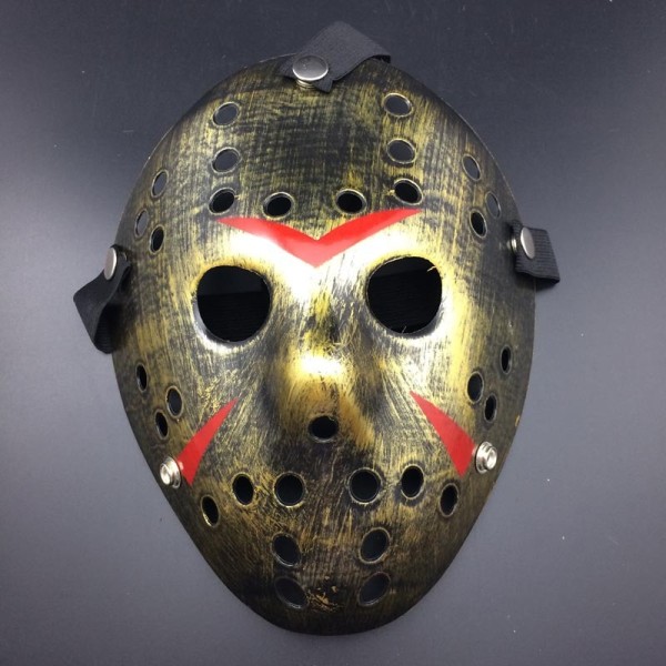 Elokuva Hockey Mask Jason Voorhees Perjantai 13. Kauhu Scary Mask Halloween Party Cosplay-naamiot aikuisille miehille Halloween-lahja white