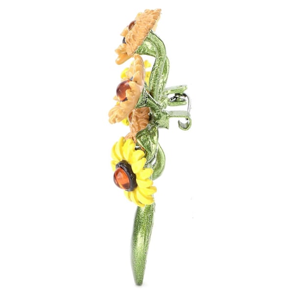 Solsikke Broche Revers Nål Plante Vase Blomst Simple Brocher Tilbehør til Kvinder