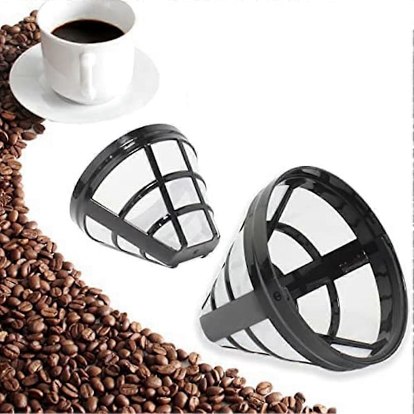 4-pakning Nr. 4 Gjenbrukbart Kaffetrakter Filter for Ninja-filtre, Passer de fleste 8-12 Kopp Kurv Drypp Kaffe