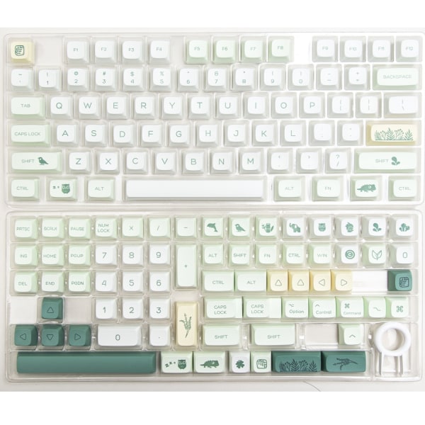 144-tasters dyrehage og botanisk hage tastatur PBT fargesublimering personlig tastatur med tastatur botanical garden Pack by plastic bag