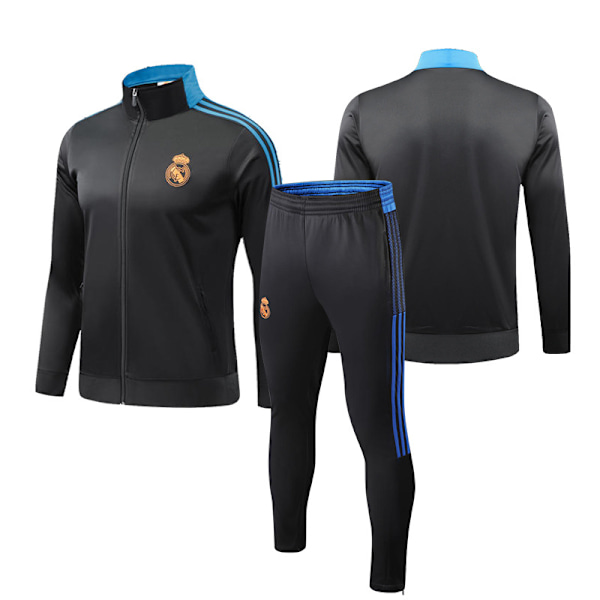 2324 Jalkapalloharjoitteluasu Pitkähihainen Aikuisten Pystykaulus Pitkä Vetoketjuasu Syksy- ja Talvipelipaita Valmistajat Pariisi Argentiina Real Madrid 4XL [height: 185-190cm]]