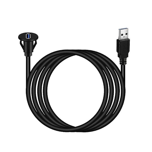 Laajennuskaapeli, laaja yhteensopivuus, USB 3.0 uros-naaras, uppoasennettava datalaajennuskaapeli autoon Q