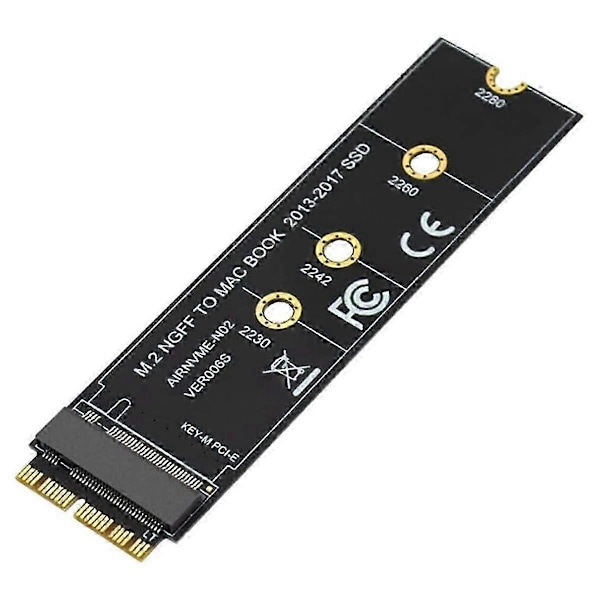 M.2 SSD - PCIe NVMe -sovitinkortti MacBook Pro/Air 2013-2017 -päivityssarjaan asennustyökalulla