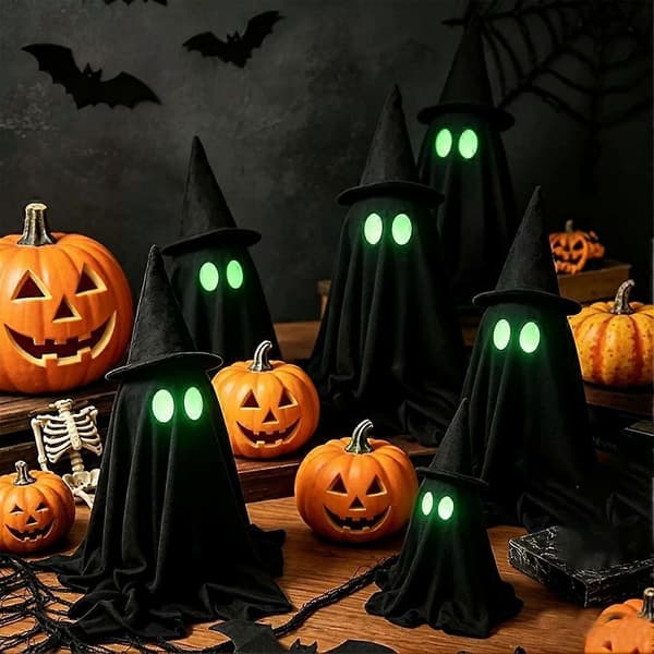 Lysende Spøkelsesdekorasjon for Halloween-festbord Skummelt Nattlys 50cm