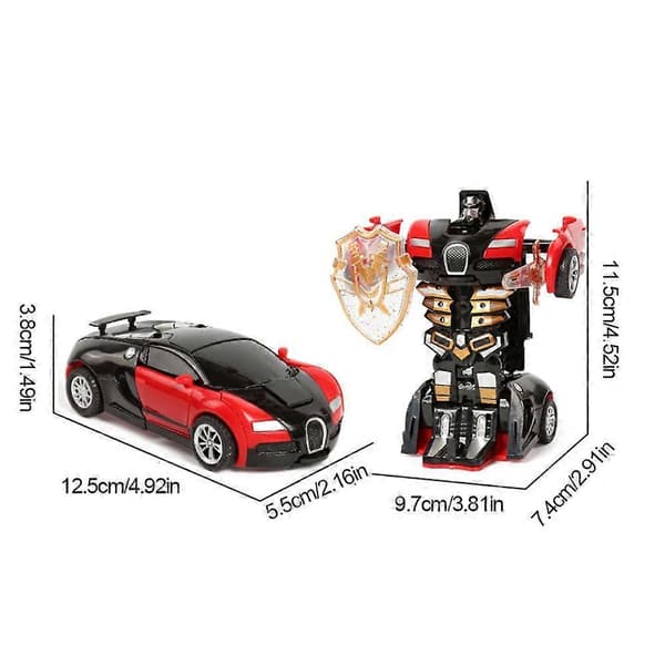 Transformerende Bilrobot Kollisjonsdeformasjon Kult Design Foreldre-Barn Interaksjon Red